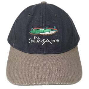Legendary Headwear Golf Hat Black Brown OS Coeur d'Alene Embroidered Slideback